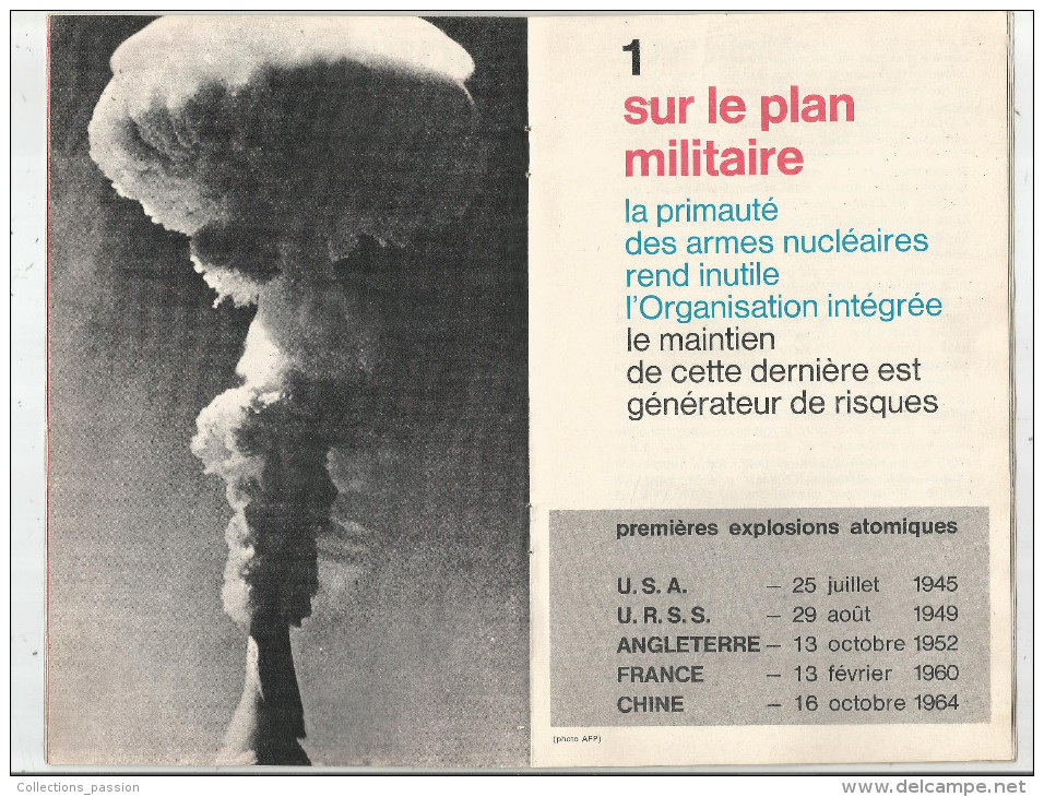 G-I-E , Militaria , LE DOSSIER DE L'ALLIANCE ATLANTIQUE , 28 Pages , 4 Scans , Photographies , Frais Fr : 1.95€ - Other & Unclassified