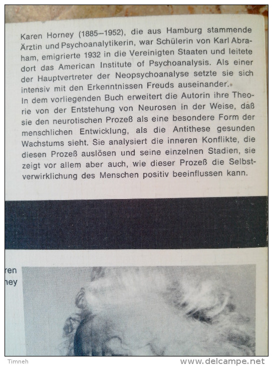 GEIST UND PSYCHE De Karen HORNEY Neurose Und Menschliches Wachstum 1975 Kindler ALLEMAND 2. AUFLAGE - Psychology