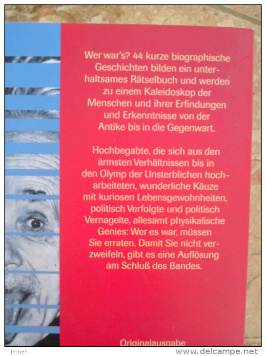 Das Wunderschöne Genie Rätselfragen Zu Persönlichkeiten Aus Naturwissenschaft Und Technik Thomas Bührke Und Andreas Loos - Psychologie