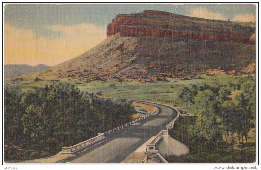 USA, Steamboat Rock, North St. Vrain Highway, Rocky Mountain National Park, Colorado, Unused Linen Postcard [16643] - Rocky Mountains