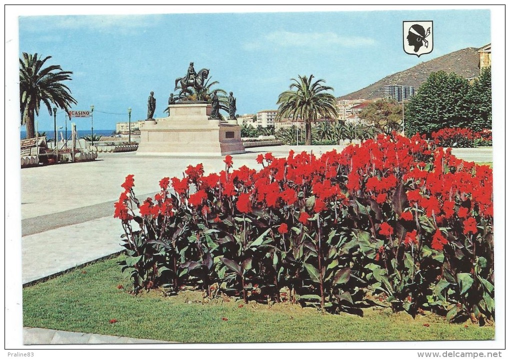 AJACCIO, PLACE DE GAULLE, LE MONUMENT DE NAPOLEON ET SES 4 FRERES - Corse Du Sud (20) (2A) - Circulé 1991 - Ajaccio