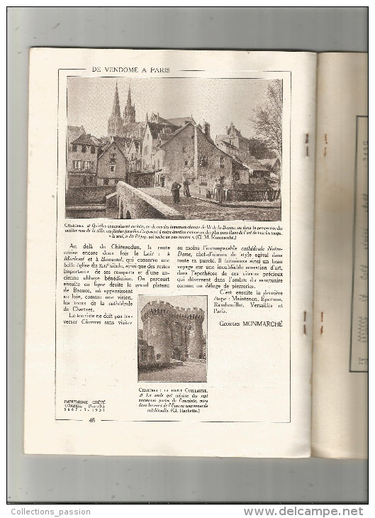 G-I-E , Régionalisme , Routes Des Chateaux De La LOIRE , HACHETTE , 1931 , 48 Pages , Frais Fr : 3.00€ - Centre - Val De Loire