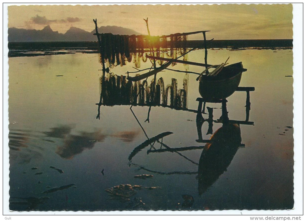 Polynésie Française- TAHITI Coucher De Soleil Sur L'île De MOOREA  Sunset ( Photo Marc  LABAYSSE N°05)*PRIX  FIXE - Polynésie Française