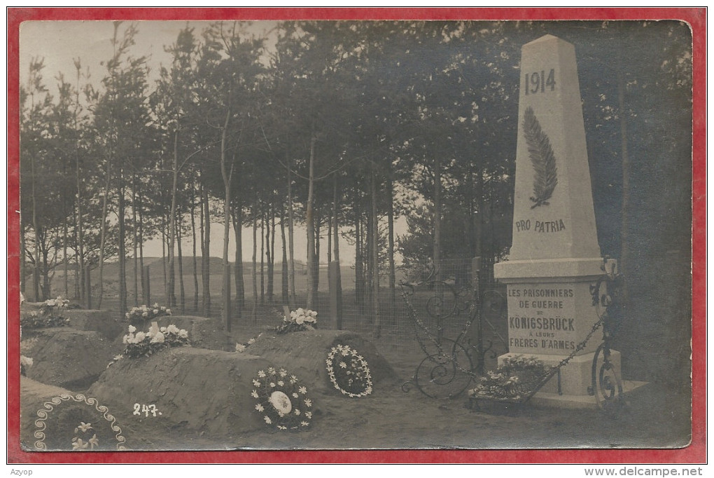 Allemagne - KÖNIGSBRÜCK - Camp De Prisonniers - Carte Photo - Guerre 14/18 - Monument Commémoratif - Tombes - Königsbrück