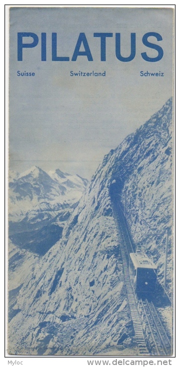 Suisse. Dépliant Publicité. Chemin De Fer Du Pilate. Pilatus-Bahn. Train. - Dépliants Touristiques