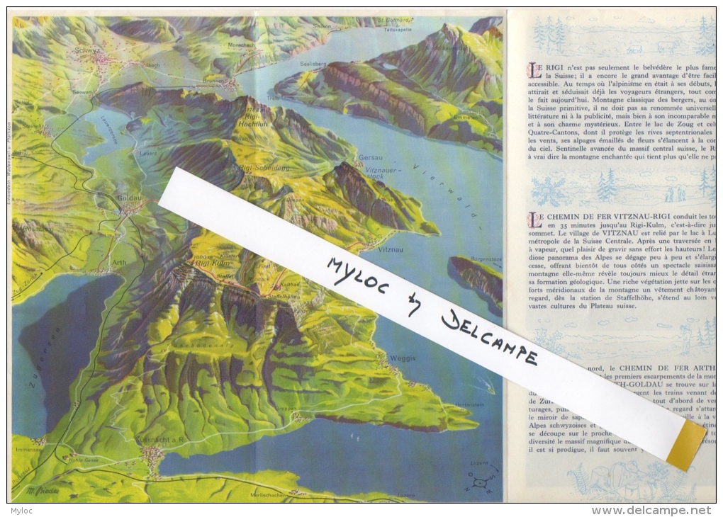 Suisse. Dépliant Publicité. Chemin De Fer Du RIGI. Train. - Dépliants Touristiques