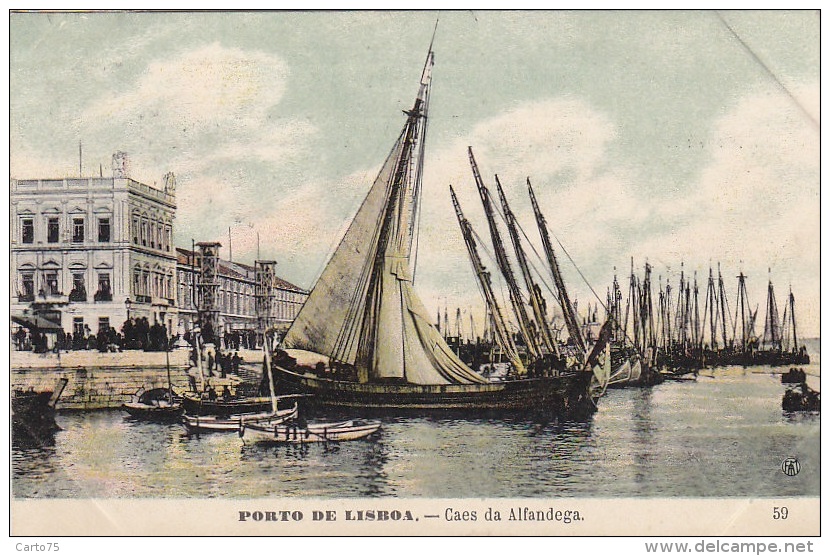 Portugal - Lisboa - Porto / Caes Da Alfandega - Bâteaux Pêche - Lisboa