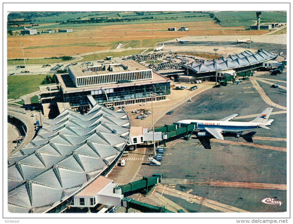 CPSM AEROPORT INTERNATIONAL LYON SATOLAS AIRPORT AVION PLANE ED CIM - Aerodromes