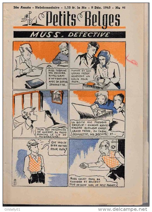 Hebdo.  PETITS BELGES.    N°31     9 Décembre 1945.   (BD-Musc Détective - Klik Le Petit Lutin) - Andere & Zonder Classificatie