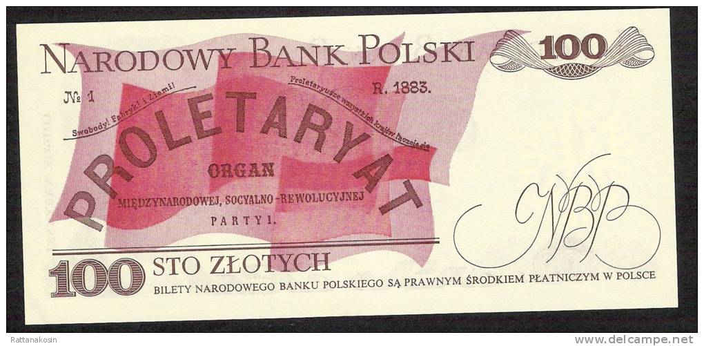 POLAND   P143b  100  ZLOTYCH 1982 #KS     UNC. - Pologne