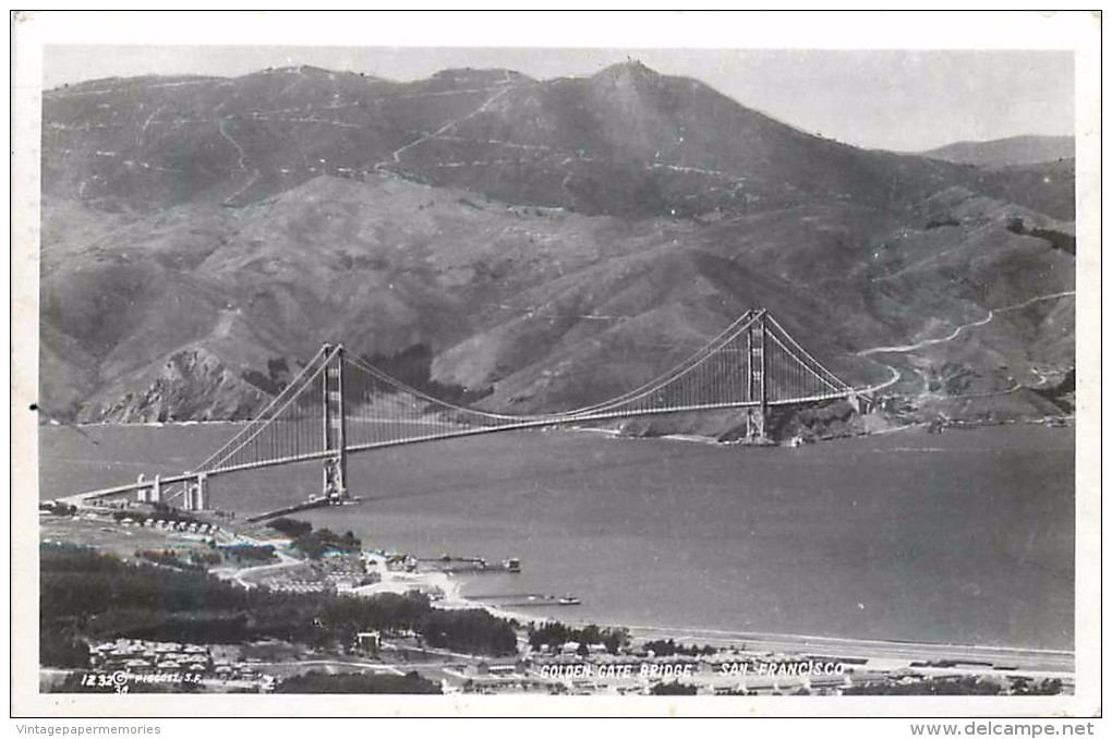 262407-California, San Francisco, RPPC, Golden Gate Bridge, Piggott Photo No 1232 - San Francisco