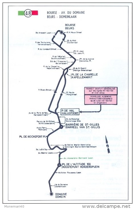 STIB -  Plans De Lignes - Modifications, Inauguration Et Suppression De Lignes (16 Avril 1968) - Europe