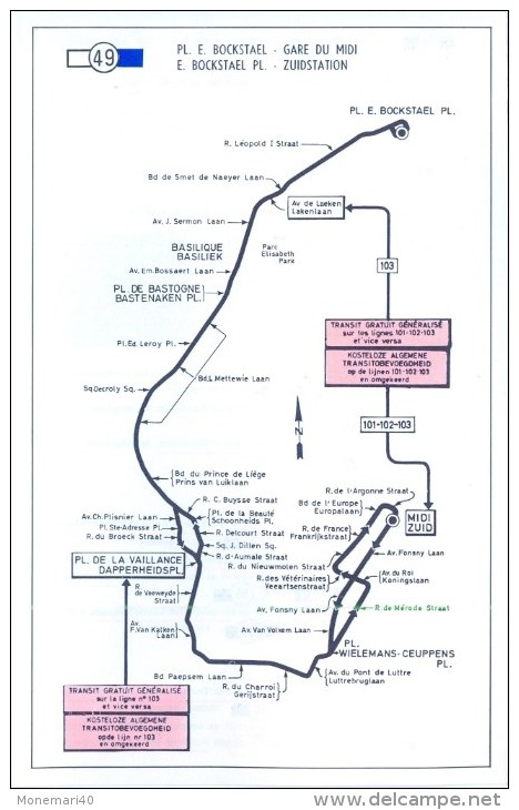 STIB -  Plans De Lignes - Modifications, Inauguration Et Suppression De Lignes (16 Avril 1968) - Europa