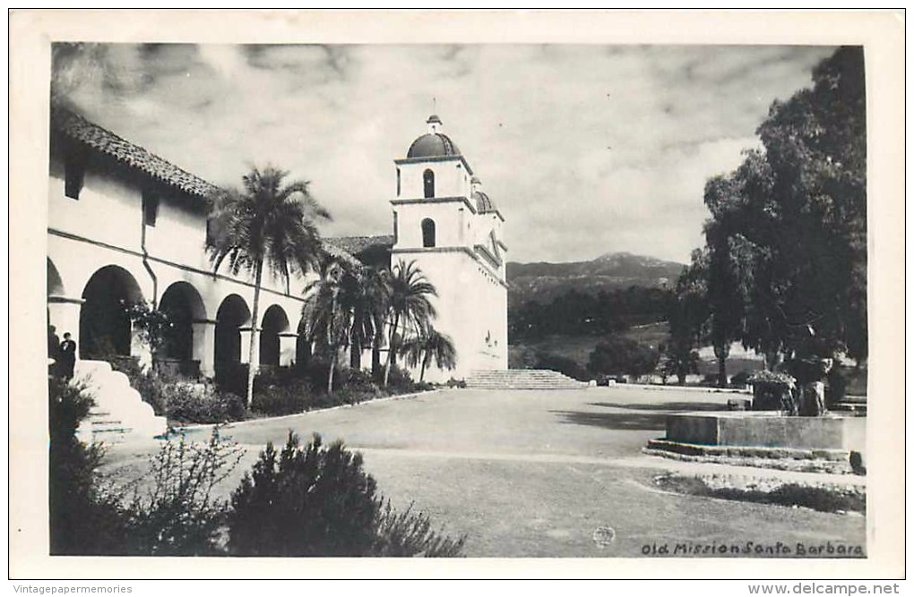 262421-California, Santa Barbara, RPPC, Old Mission Santa Barbara - Santa Barbara