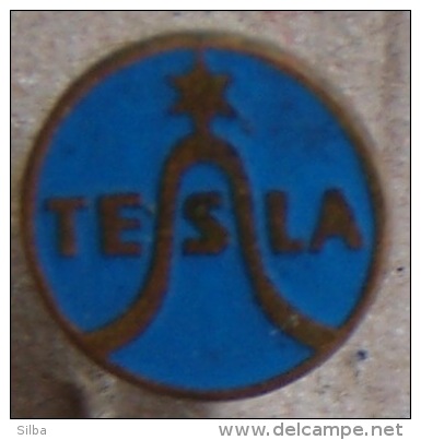 Nikola TESLA  Czechoslovakia Electronic Industry Electricity Pin Badge - Trademarks