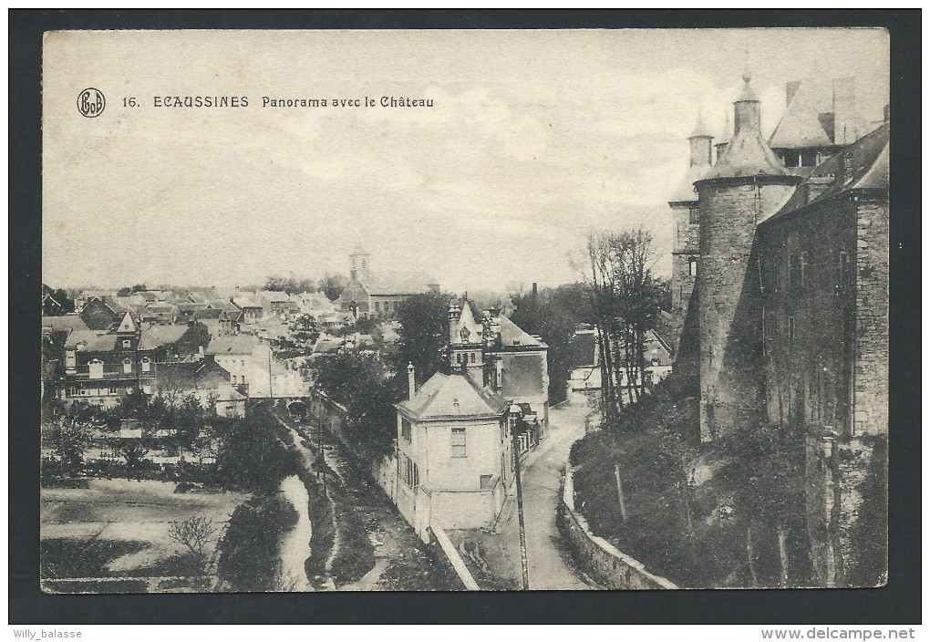 0. CPA - ECAUSSINNES - ECAUSSINES - Panorama Avec Le Château  // - Ecaussinnes