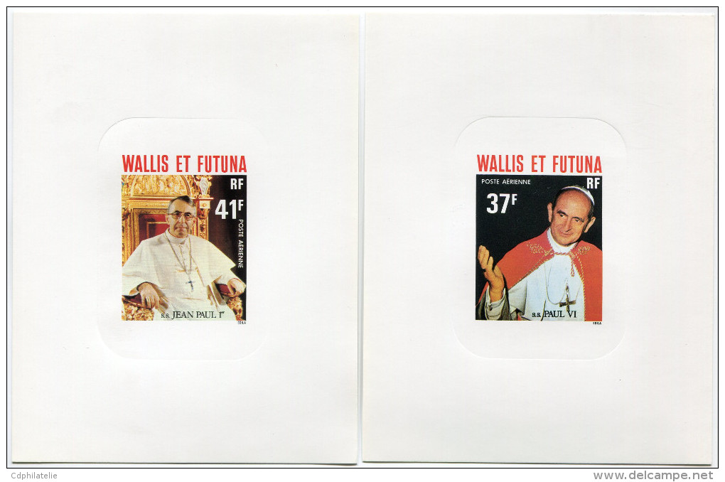 WALLIS ET FUTUNA EPREUVES DE LUXE DES PA 86/88 PAPES PAUL VI ET JEAN PAUL 1er - Non Dentelés, épreuves & Variétés