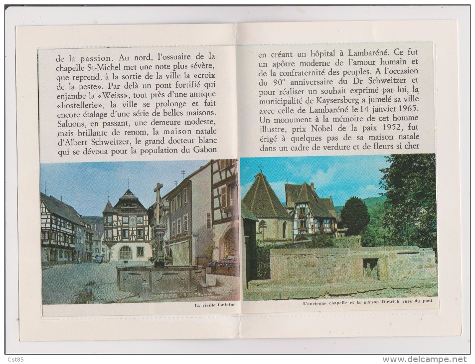 Carte Lettre - KAYSERSBERG - Dépliant Racontant L'histoire Du Village - Kaysersberg