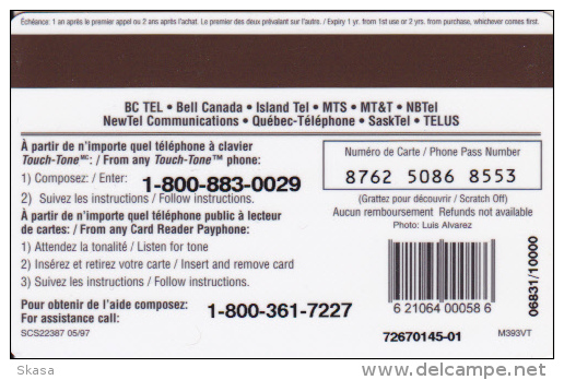 2 Cartes Prepaid Bell Canada Allo Hello! 10 & 20$ Canoé Et Indien Huron - Kanada