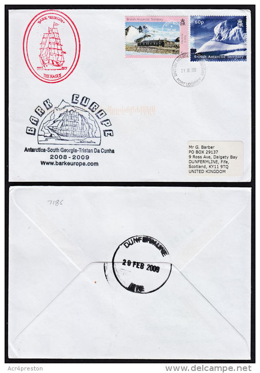 C5116 BRITISH ANTARCTIC TERRITORY (BAC) 2009,   Postally Carried Cover Port Lockroy To UK - Lettres & Documents