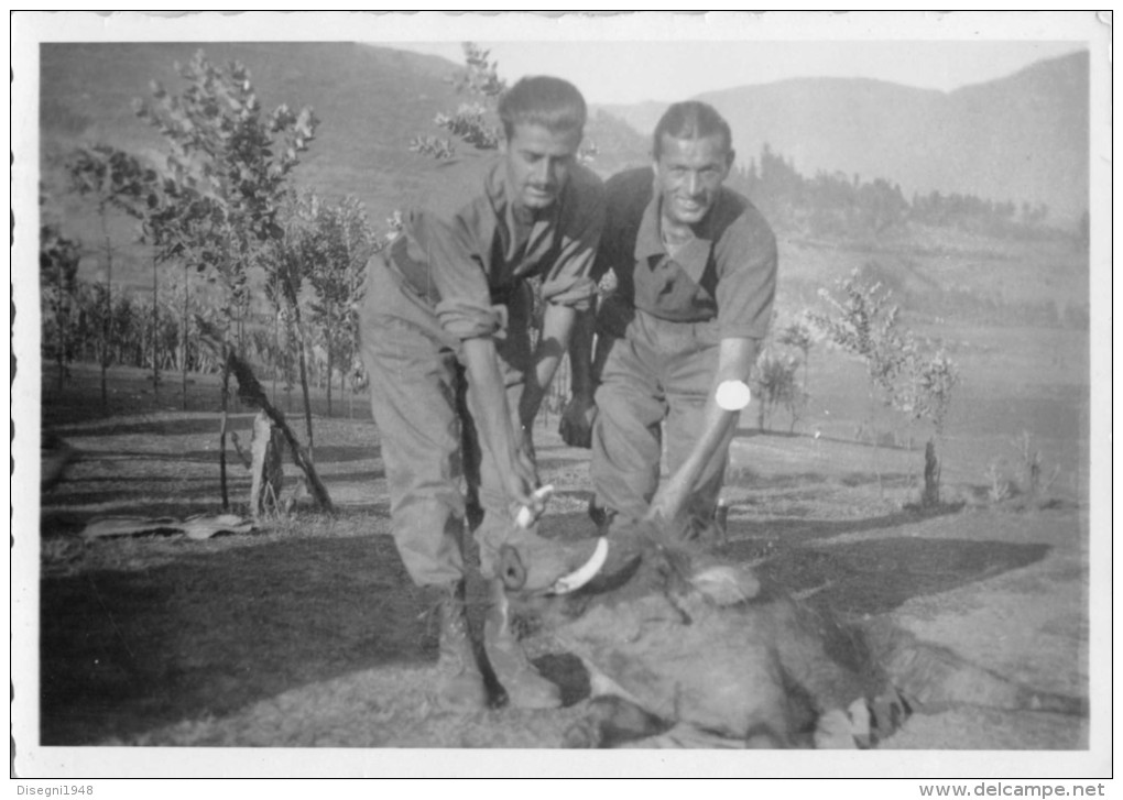 04779 "COLONIE ITALIANE - ETIOPIA - DESSIE' - 13.12.36 XV - FACOCERO" ANIMATA. FOTOGR. ORIGINALE - Guerra, Militari