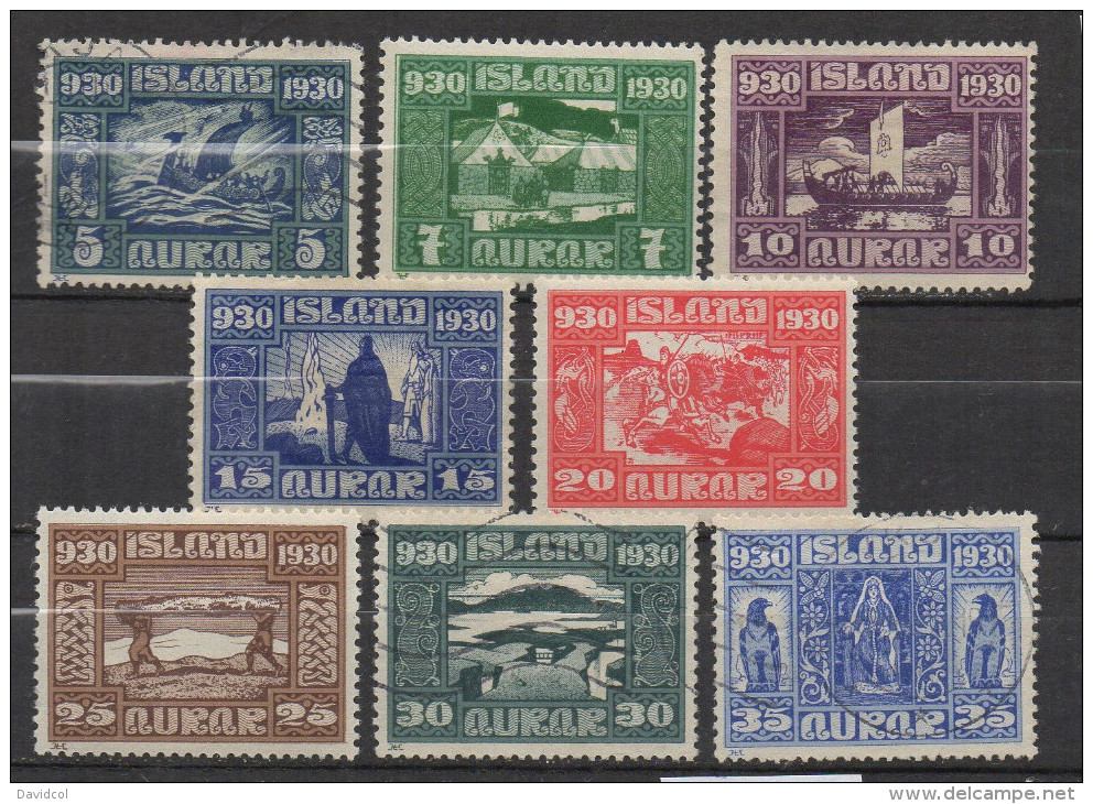 P531.-. ICELAND / ISLANDIA - 1930 . SC#: 153-160 - PARLAMENT BUILDING  .-. MH-MNG-USED .  CV:US$ 90.00 - Nuevos