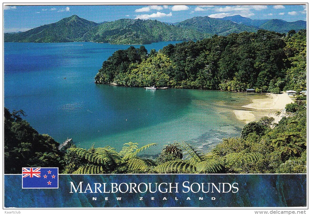 Becks Bay In Queen Charlotte Sound, Marlborough Sounds - New Zealand  - STAMP/TIMBRE: $1.50 - Banded - Sea-snake - Nieuw-Zeeland