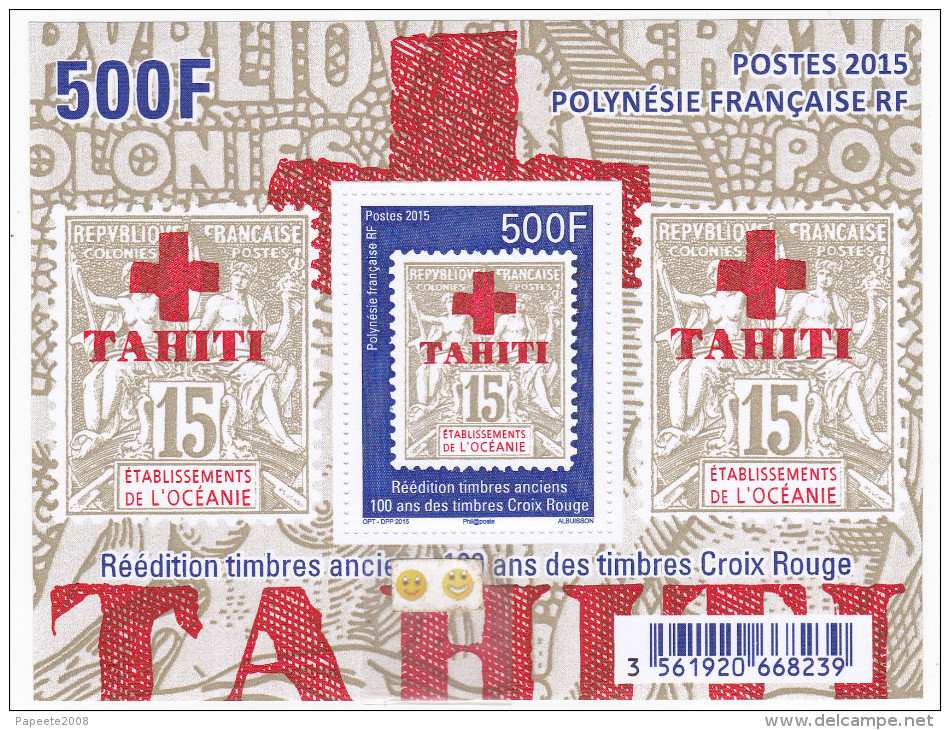 Polynésie Française / Tahiti / Bloc Feuillet / Croix Rouge 2015 - Neuf - Blocs-feuillets