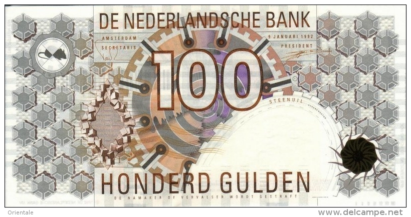 NETHERLANDS  P. 101 100 G 1992 UNC - 100 Gulden