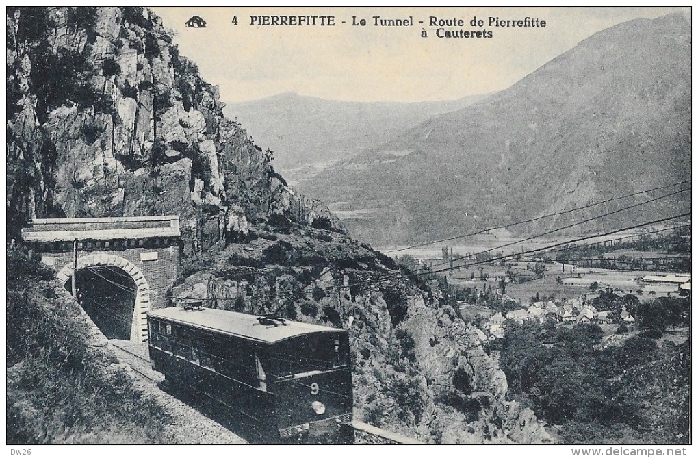 Pierrefitte - Le Tunnel - Route De Pierrefitte à Cauterets - Train Sortant Du Tunnel - Carte CAP N°4 Non Circulée - Trains