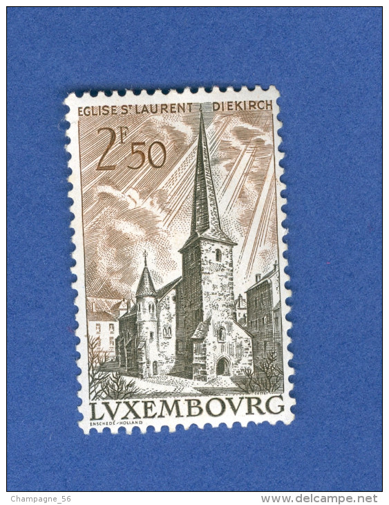 1962 N° 611 EGLISE SAINT LAURENT A DIEKIRCH NEUF GOMME - Variétés & Curiosités