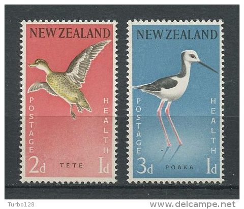 Nlle Zélande 1959 N° 379/380 ** = MNH Superbes  Cote 2 € Faune Oiseaux Birds Fauna Santé Enfance Animaux - Neufs