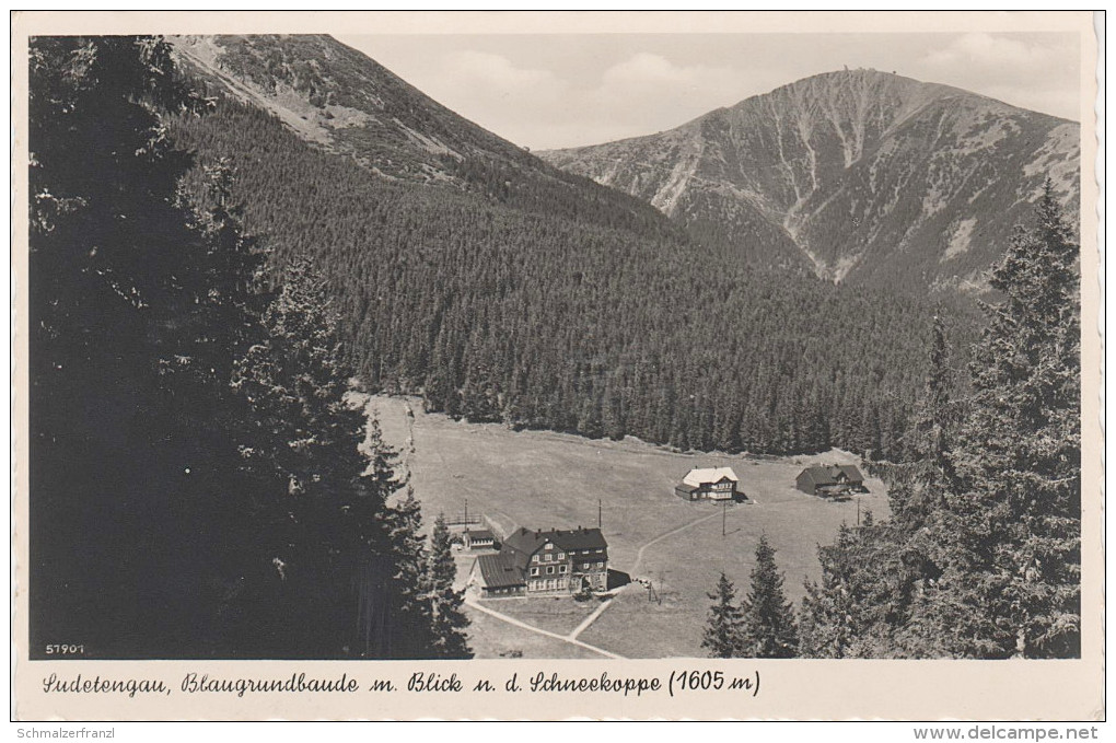 AK Riesengebirge Blaugrundbaude Blaugrundbauden Baude Blaugrund Bei Riesengrund Riesengrundbaude Brunnberg Petzer Pec - Sudeten