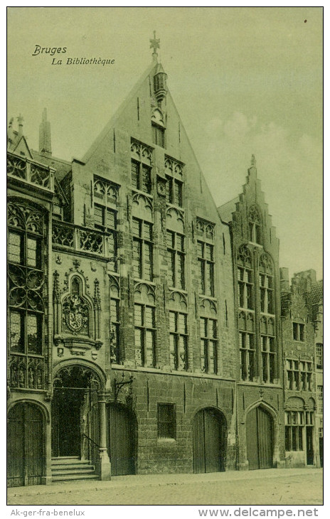 AK Brügge Brugge Bruges La Bibliotheque Bibliothek Belgien Belgium Belgique BEL Library Carte Postale Postkaart - Brugge