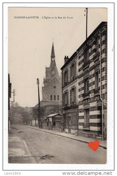 26468-LE-78-MAISONS-LAFFITTE-L' Eglise Et La Rue Des Fossé - Maisons-Laffitte