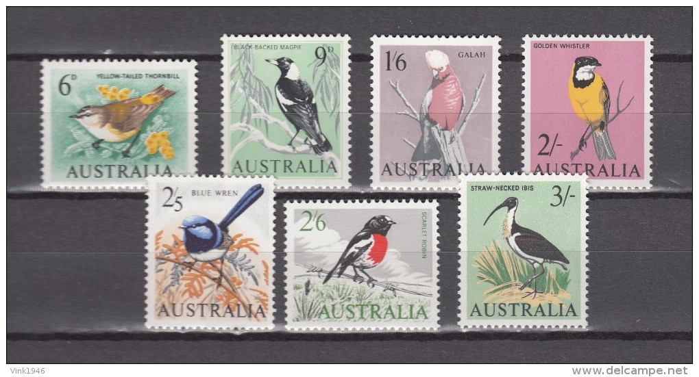 Australia 1964,7V,birds,set,vogels,vögel,oiseaux,pajaros,uccelli,aves,MNH/Postfris(A2281) - Andere & Zonder Classificatie