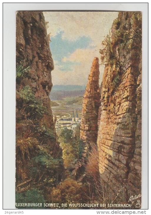 2 CPA ECHTERNACH (Luxembourg) - Inneres Der Basilika, Die Wolfsschlucht Bei Echternach - Echternach