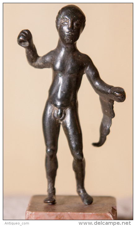 Statuette D'Hercule Italo-étrusque En Bronze - Archéologie