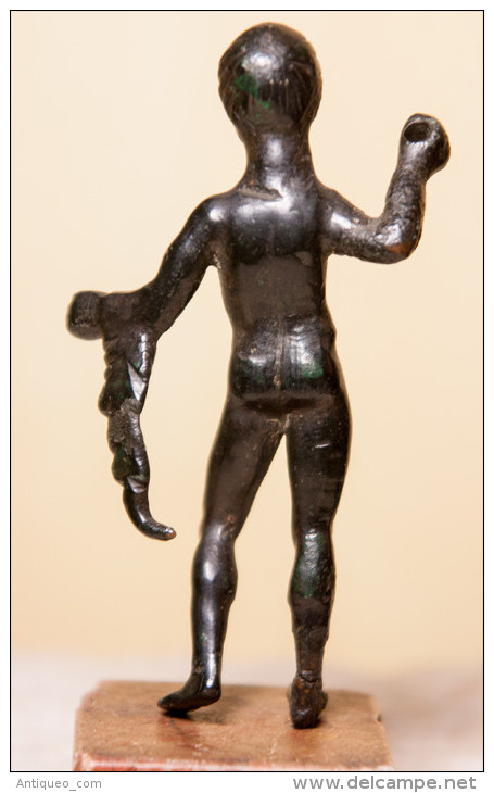 Statuette D'Hercule Italo-étrusque En Bronze - Archéologie