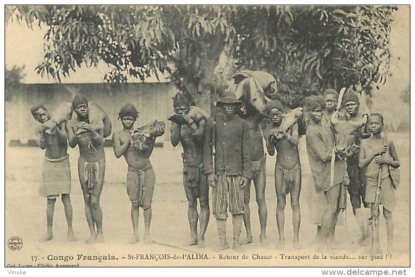 A16-2669 : CONGO FRANCAIS SAINT FRANCOIS DE L ALIMA  RETOUR DE CHASSE - Autres & Non Classés