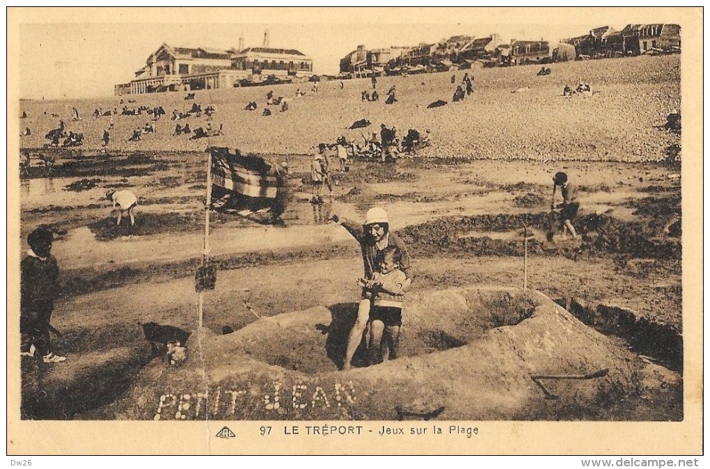 Le Tréport - Jeux Sur La Plage - Châteaux De Sables - Edition Lebeuf - Carte CAP N°97 - Le Treport