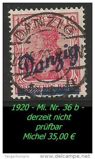 Danzig - 1920 - Mi. Nr. 36 B. - Other & Unclassified