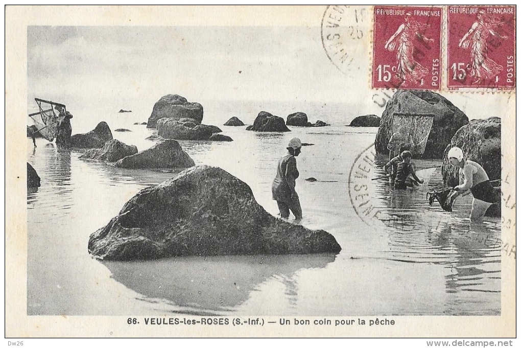 Veules-les-Roses (Seine-Inférieure) - Un Bon Coin Pour La Pêche - Edition Degouy - Carte N°66 - Veules Les Roses