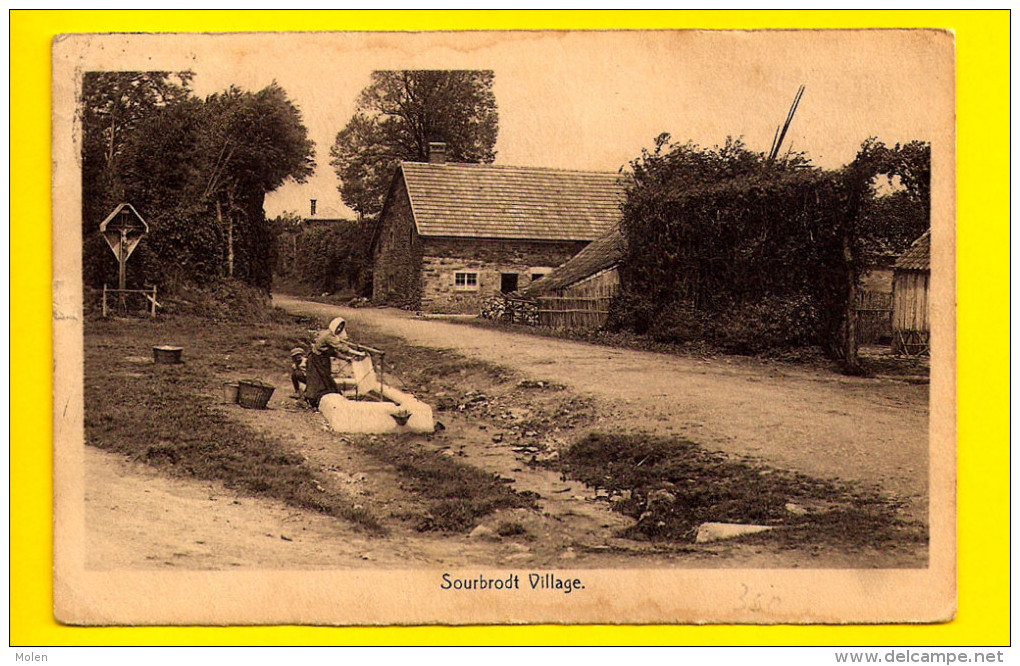 SOURBRODT VILLAGE : LAVOIR & LAVEUSE - WASVROUW  à  WEISMES ROBERTVILLE  K50 - Artesanal