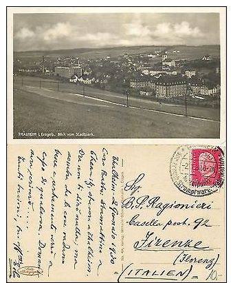 Deutschland Thalheim I. Erzegeb. Blick Vom Stadtpark Jahre 1930 (R-L 018) - Ohne Zuordnung