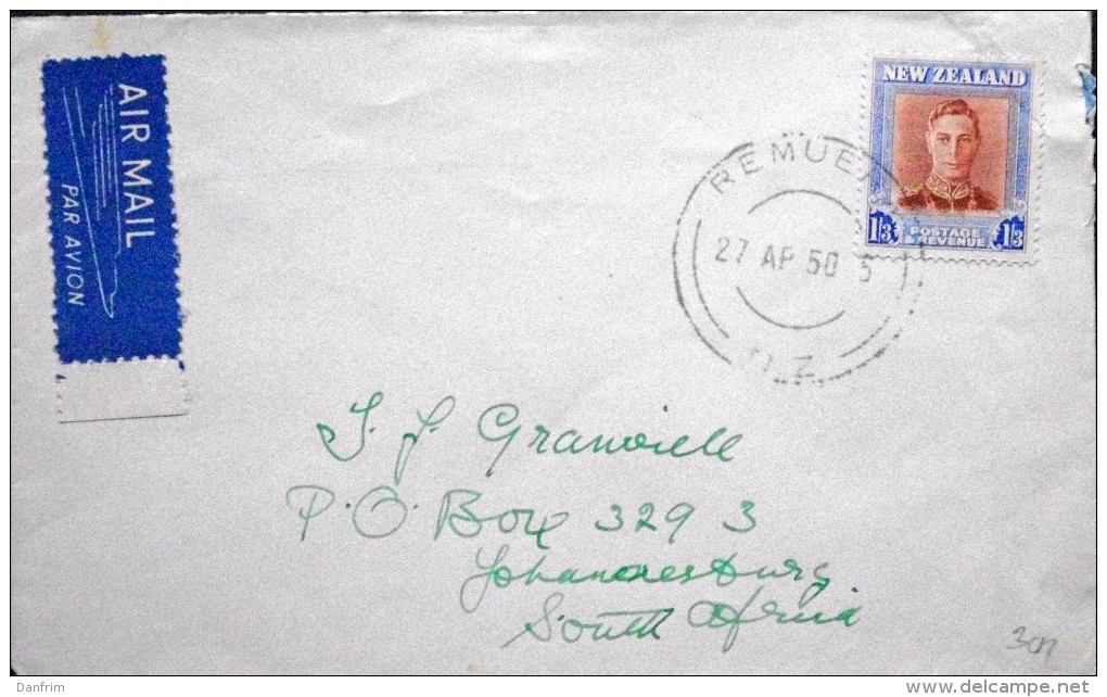 New Zealand 1950 Air Mail  ( Lot 1653 ) - Luchtpost