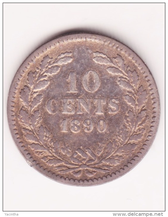 @Y@  NEDERLAND  10 Cent 1890     (2943)   Prachtig Patina - 1849-1890 : Willem III