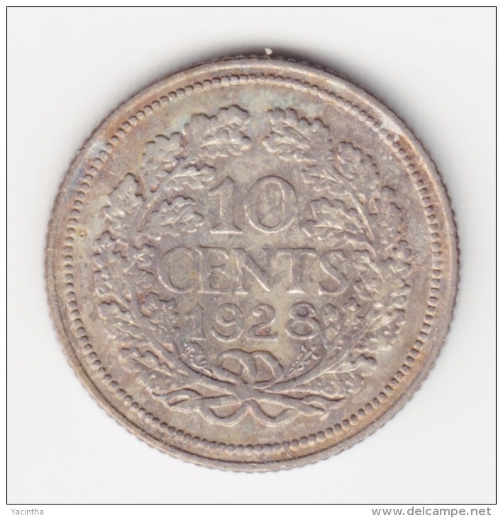 @Y@  NEDERLAND  10 Cent 1928    (2936)  Prachtig Patina - 0.5 Cent
