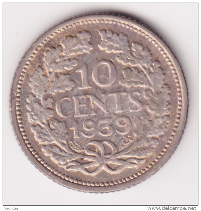 @Y@  NEDERLAND  10 Cent 1939    (2935)  Prachtig Patina - 0.5 Centavos