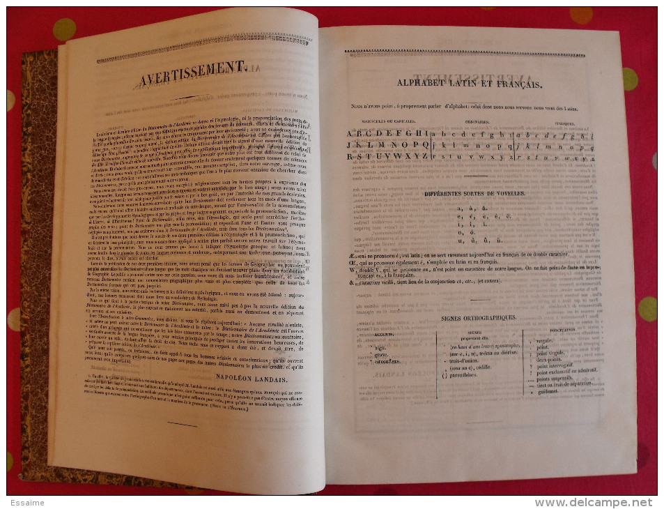 Dictionnaire général et grammatical. des dictionnaires français. Napoléon Landais. 1840. 2 tomes